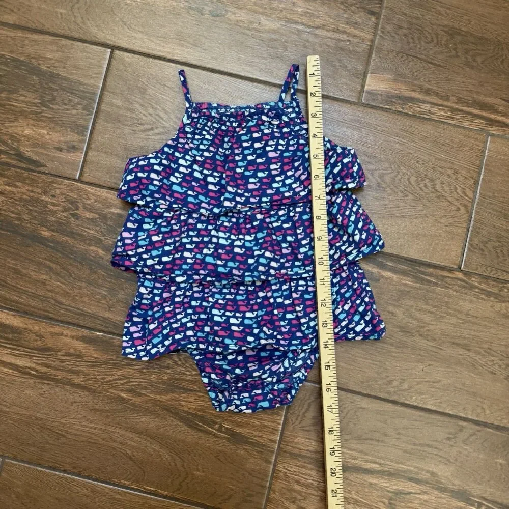 Vineyard Vines Target Baby One Piece Tank Sleeveless Whales Cotton Size 12M
